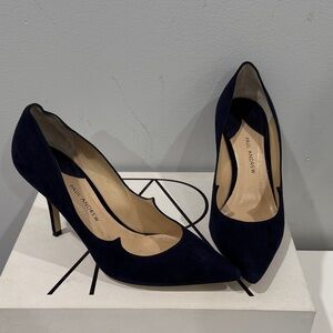 Paul Andrew Women's Navy Suede Pumps
